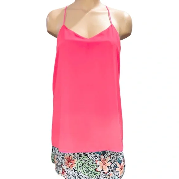Express Women's Barcelona Reversible Camisole Tank Top Pink Orange Y2K Size M - Picture 2 of 13